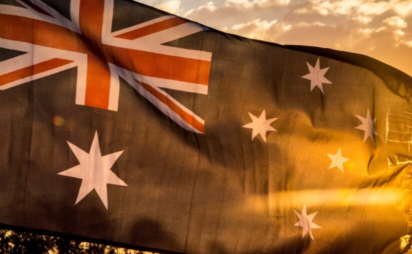 Australia Day – Flag sunset